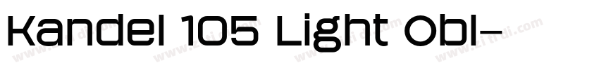Kandel 105 Light Obl字体转换